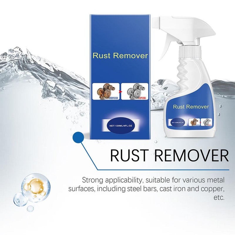 Heavy Duty Metal Rust Remover, Powerful Rust Removal for Metal,Rusts Stain Remover, 120ml Anti-Rust Converter Spray,Stainless Steel R-ust R-emover,Multipurpose R-ust R-emover Spray for Metals - Image 4